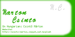 marton csinto business card