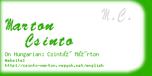 marton csinto business card